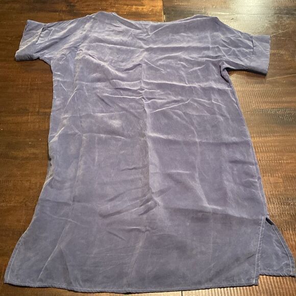 Natalie Busby Collection Cupro T- Dress Small Blue - Picture 7 of 7